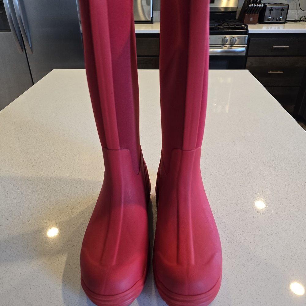 Tall Red Grub Rain Boots
